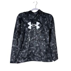 Under‎ Armour UA Boys Loose Fit Camo Print Hoodie Gray Black Size Large Youth